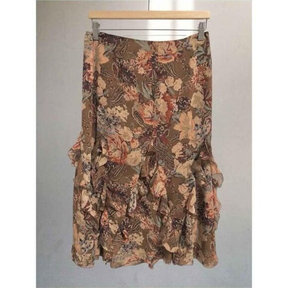 Floral Maxi Ruffle Skirt - Picture 2 of 4